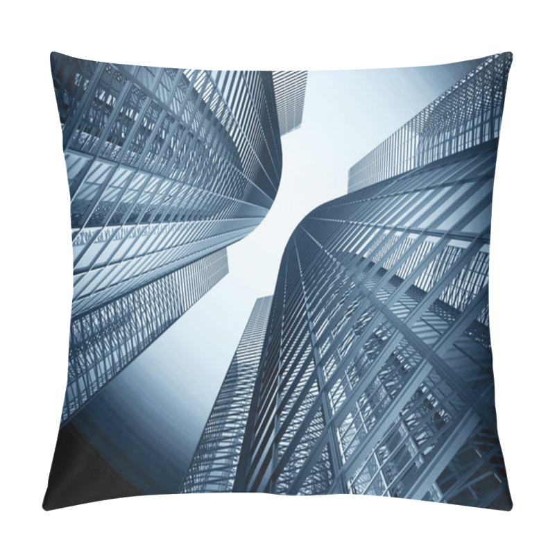 Personality  Office Building On A Background Of The Blue Sky Pillow Covers