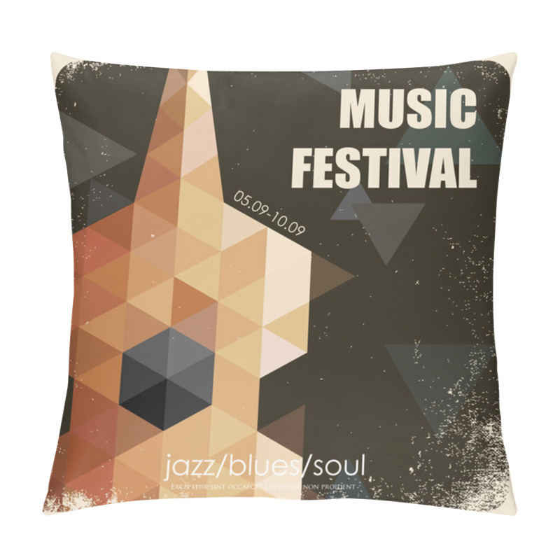 Personality  Music Festival Poster Pillow Covers