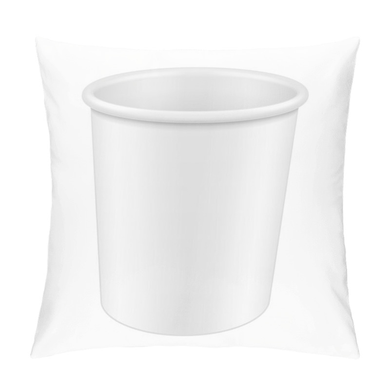 Personality  White Disposable Paper Cup. Container For Coffee, Java, Tea, Cappuccino, Dessert, Yogurt, Ice Cream Pillow Covers