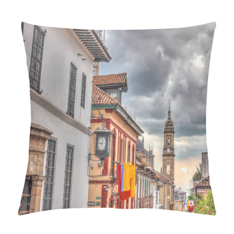 Personality  Bogota, Colombia - April 2019 : Historical Center In Cloudy Weather Pillow Covers