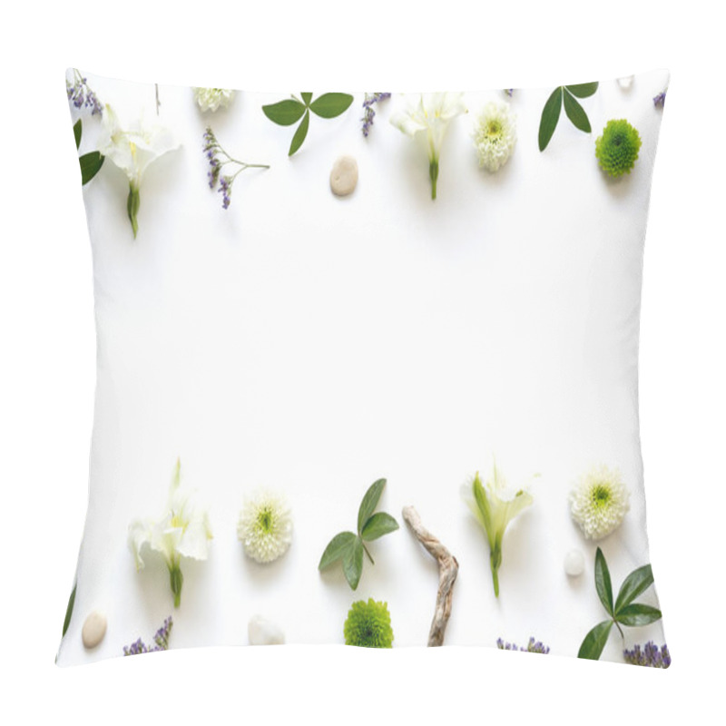 Personality  Floral Arrangement On White Background Pillow Covers