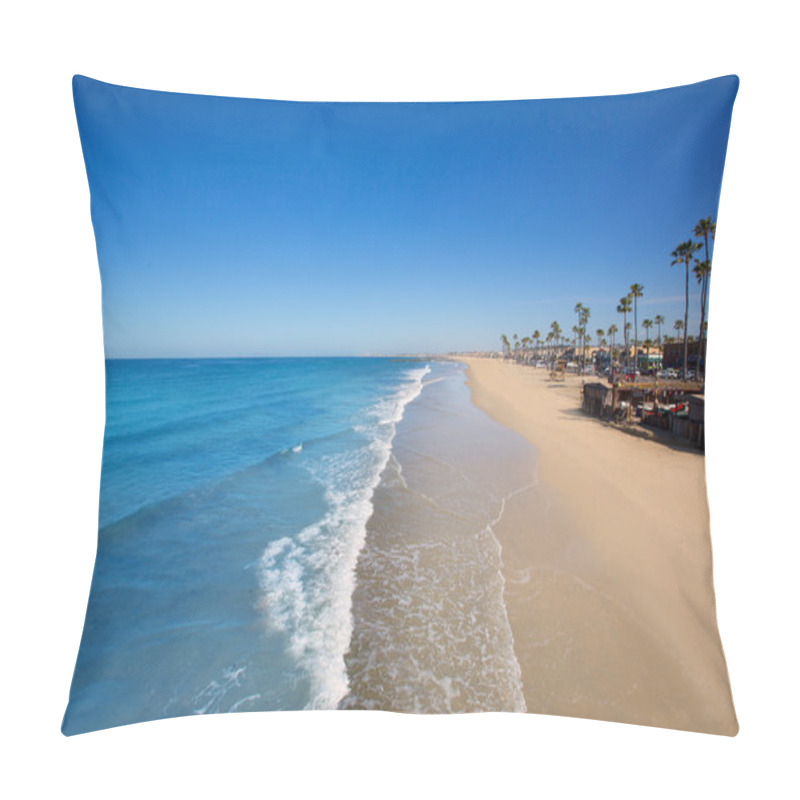 Personality  Newport Beach In California With Palm Trees Pillow Covers