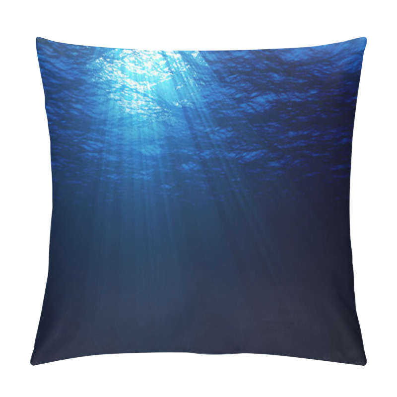 Personality  Deep Underwater With Light Rays Pillow Covers