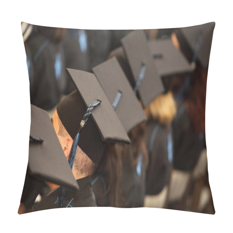 Personality  A Group Of Students Seated At Graduation Pillow Covers