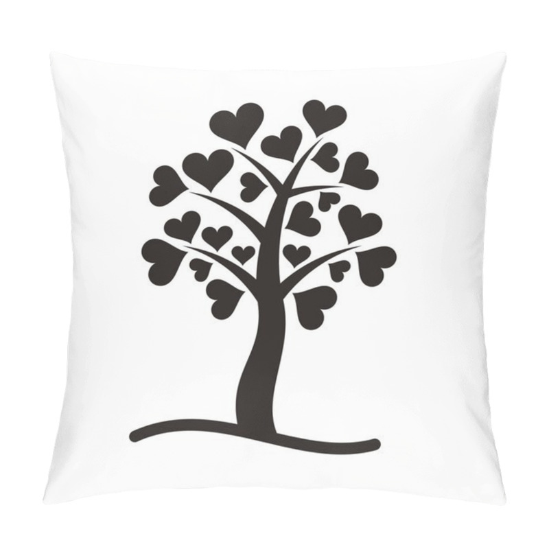 Personality  Tree With Heart Leaves Pillow Covers