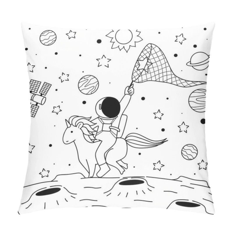 Personality  Astronaut Ride Unicorn Pillow Covers