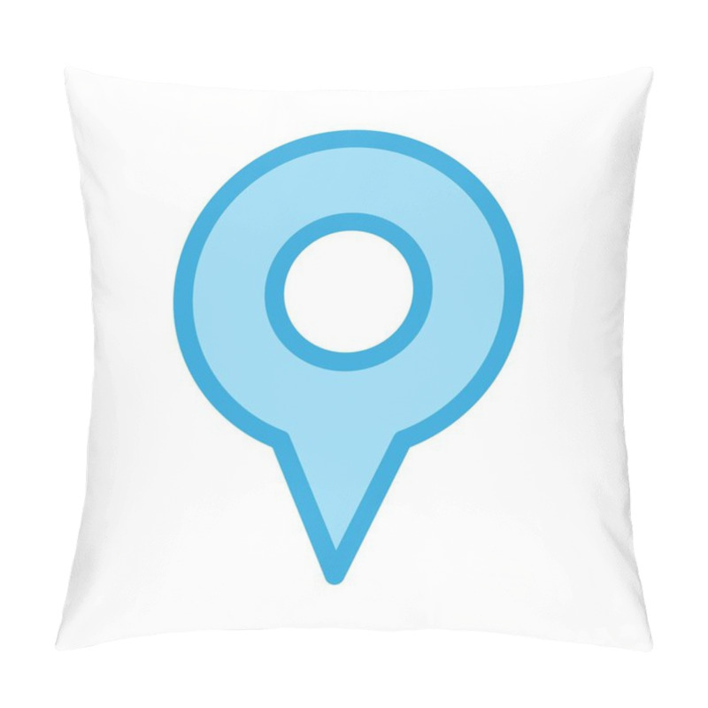 Personality   Gps Location Icon, Pin Vector Illustration, Travel Concept Pillow Covers