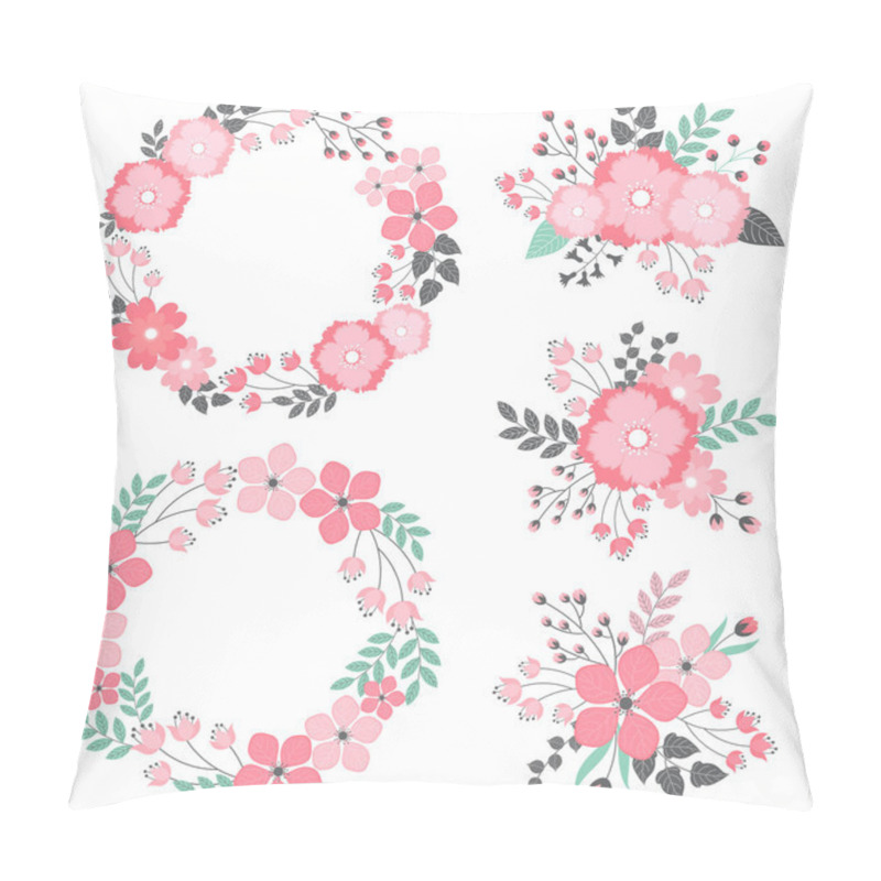 Personality  Floral Wreath And Bouquets Pillow Covers