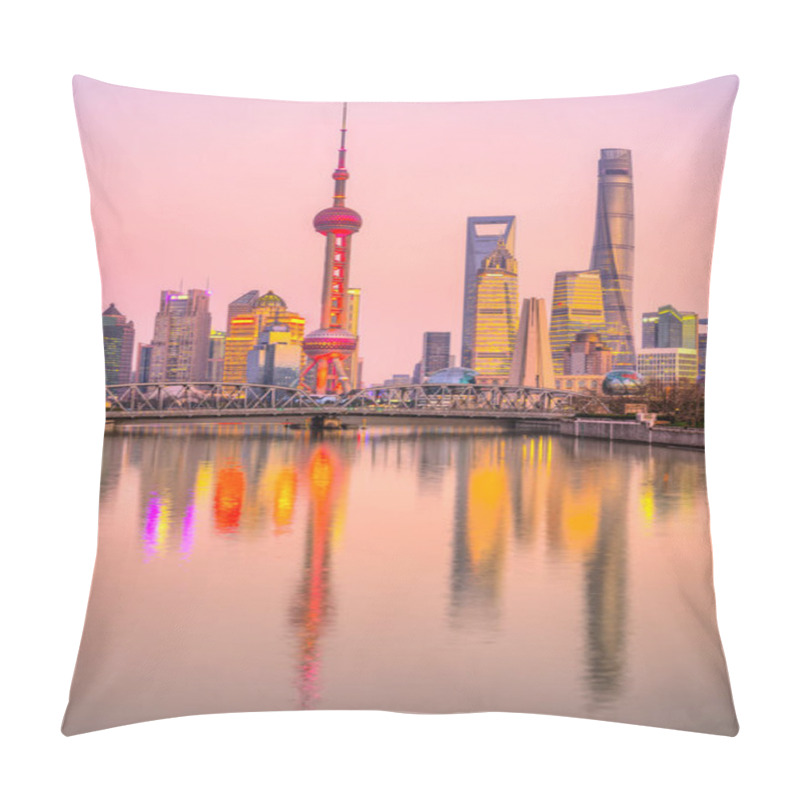 Personality  Shanghai Skyline, View From The Bund, China Pillow Covers