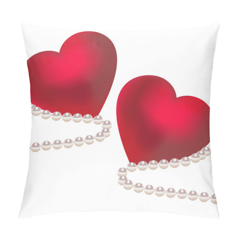 Personality  Valentine Hearts Vector Illustration Pillow Covers