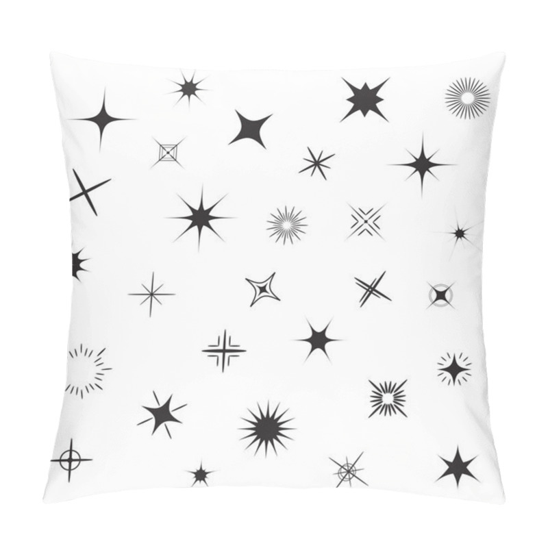 Personality  Stars Sparkles Black Symbol Set  Pillow Covers