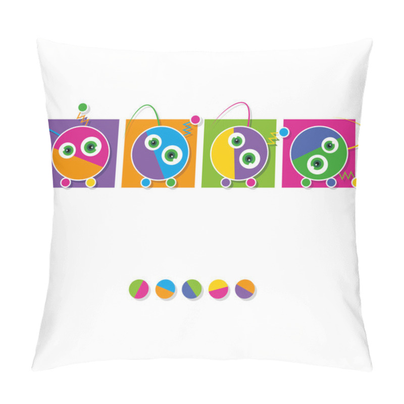 Personality  Cute Robots Collection Greeting Card Pillow Covers