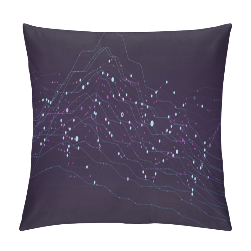 Personality  Big Data Stream Futuristic Infographic. Pillow Covers