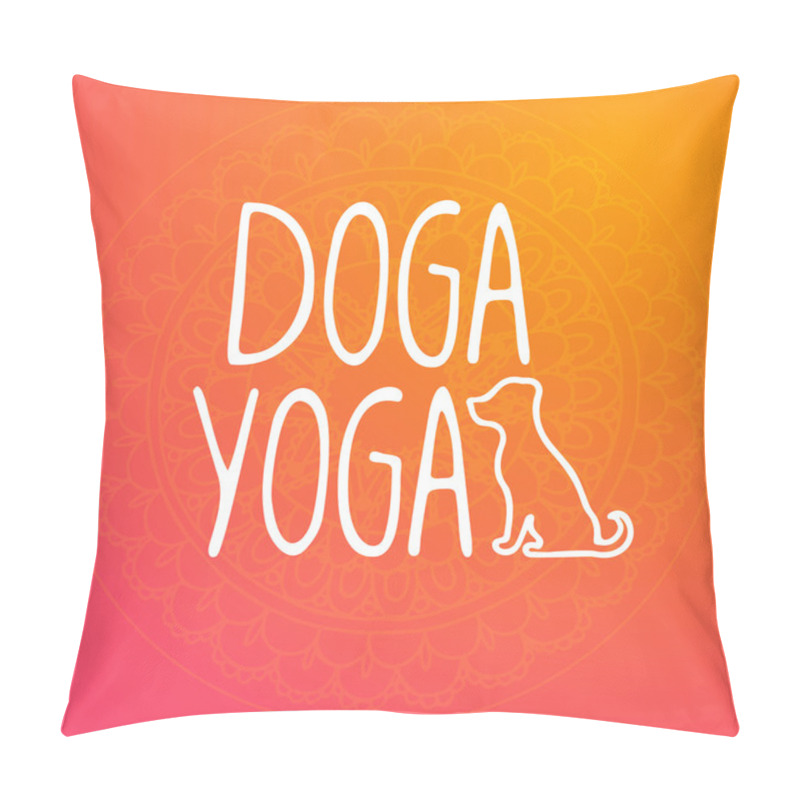 Personality  Yoga Logo On Bright Background Pillow Covers