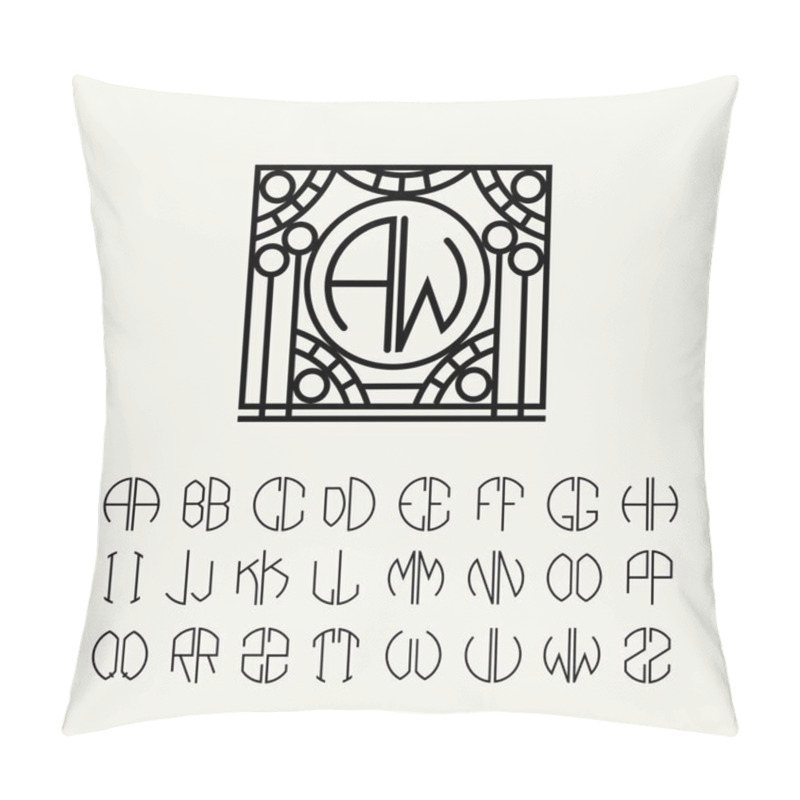 Personality  Set Of Template Letters For Monograms Pillow Covers