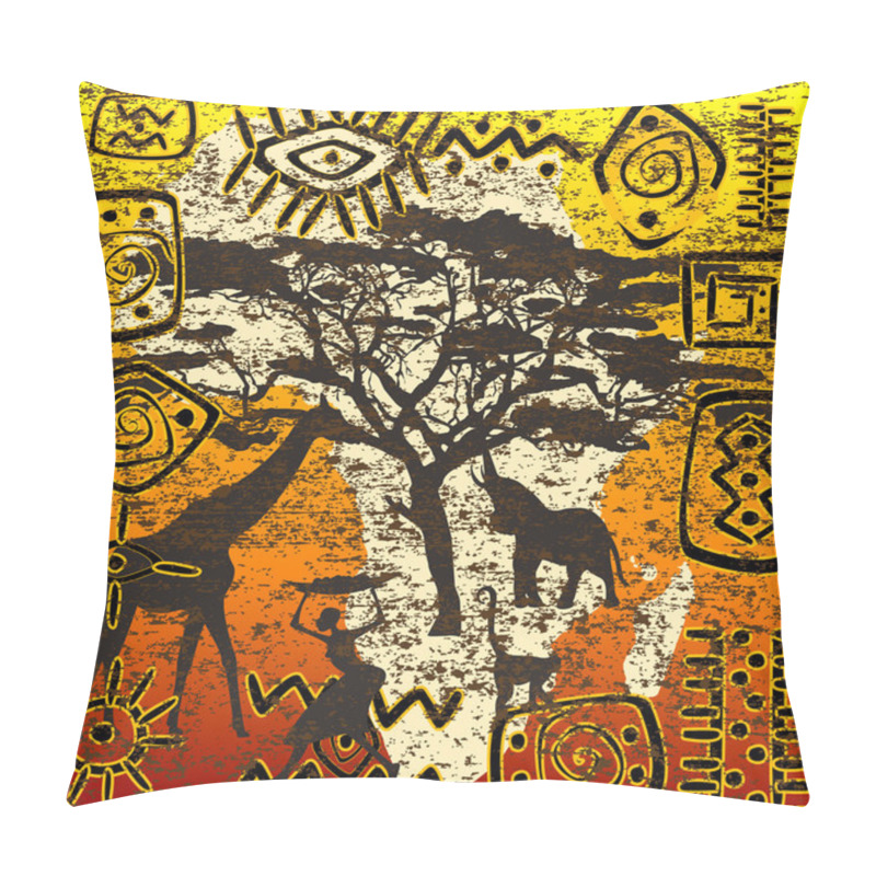 Personality  African Symbols Pillow Covers