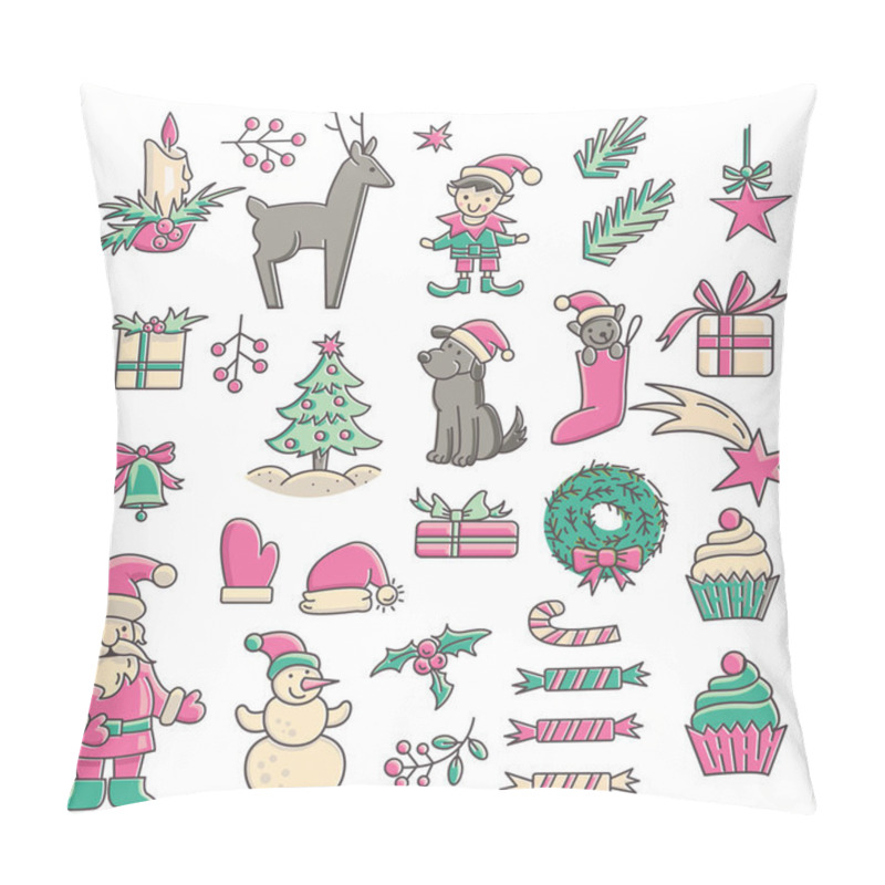 Personality  Christmas Icons Collection Pillow Covers