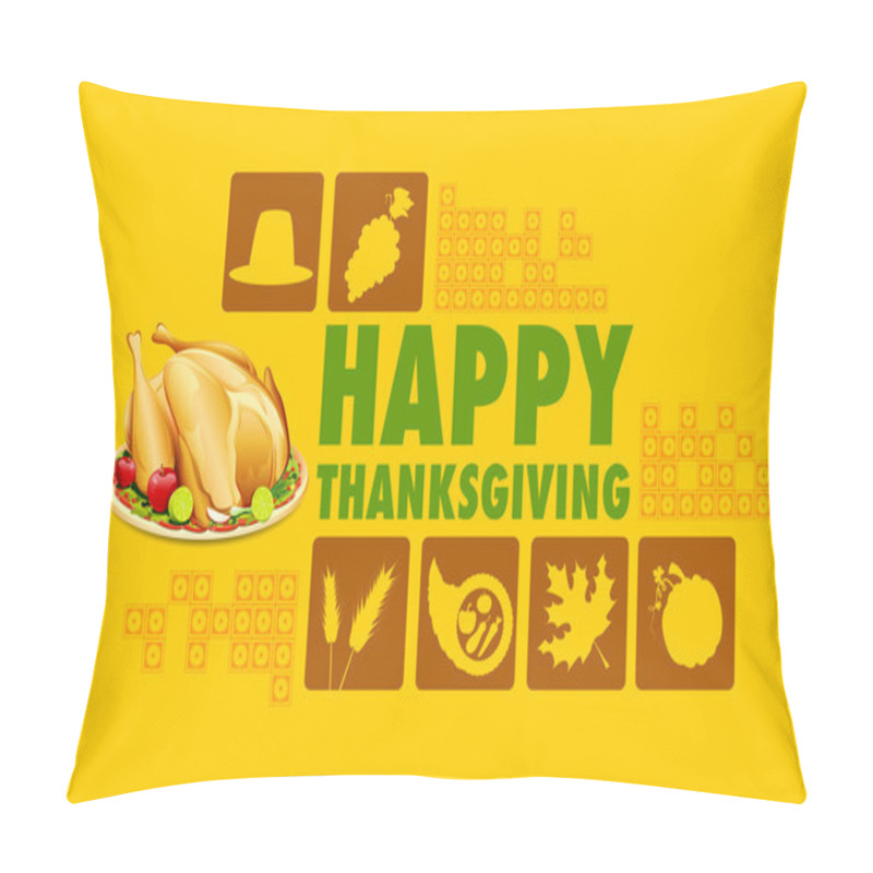 Personality  Happy Thanksgiving Collage Background Pillow Covers