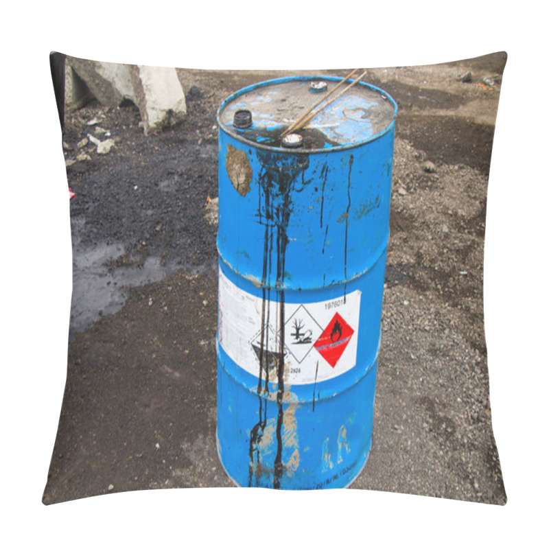 Personality  Tbilisi, Georgia - December 01, 2020: Danger Liquid Material Bottle With Sings And Text. Pillow Covers