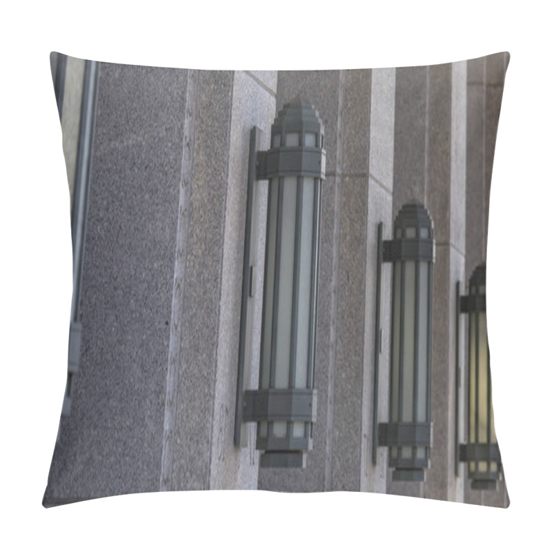 Personality  Columns With Decorative Wall Lamps In A Row Pillow Covers