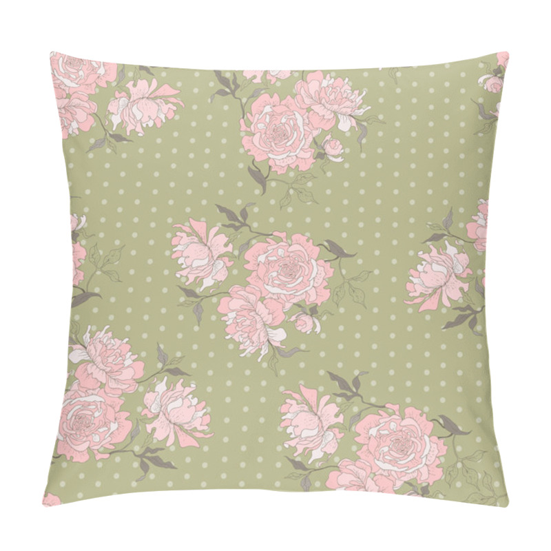 Personality  Peony Seamless Pattern Pillow Covers