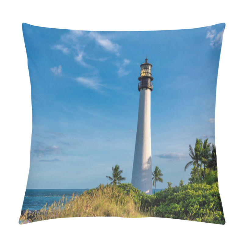 Personality  Lighthouse At Sunset On The Beach, Cape Florida Lighthouse, Bill Baggs Cape Florida State Park, Florida, USA Pillow Covers