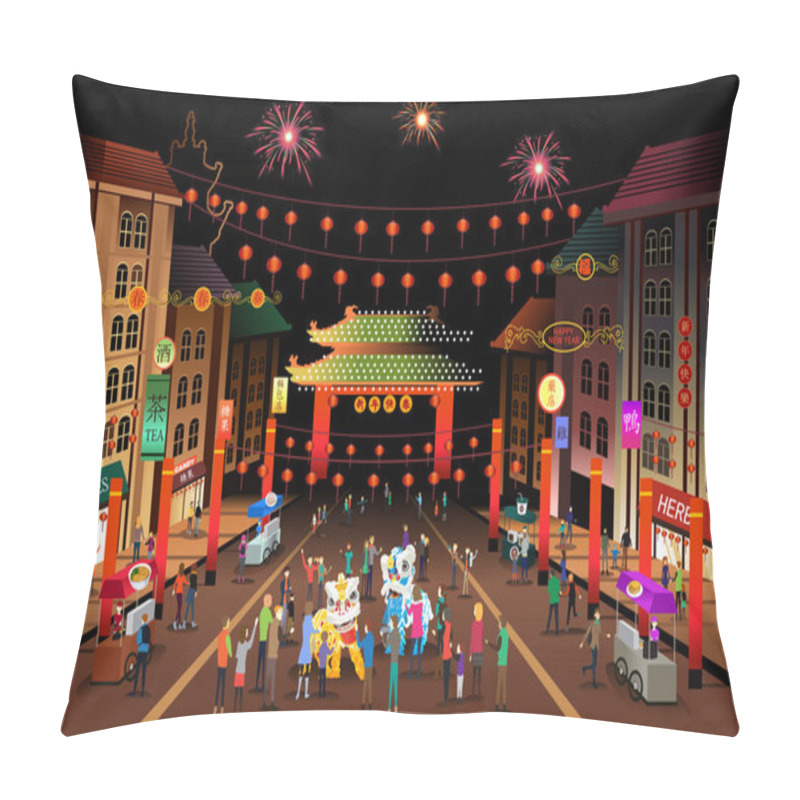 Personality  People Celebrating Chinese New Year Pillow Covers