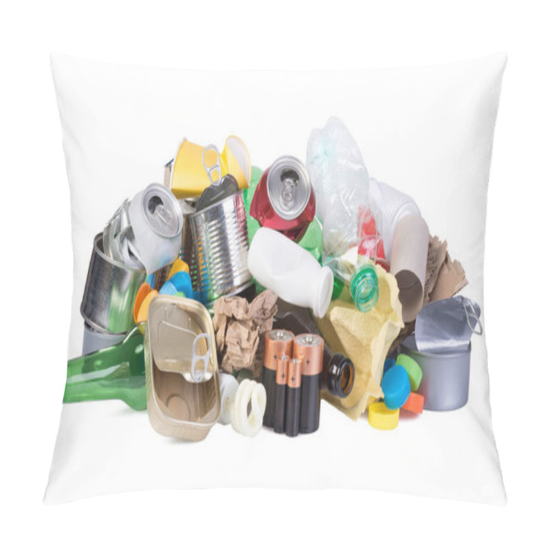 Personality  Pile Of Waste Isolated On White Background Pillow Covers