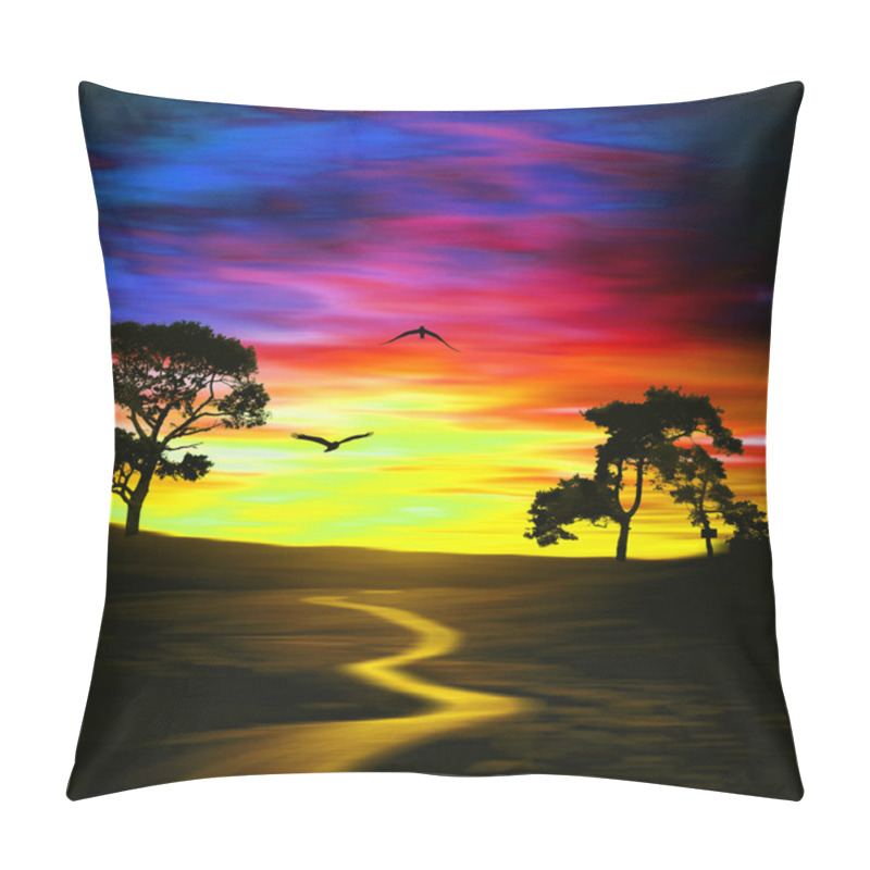 Personality  Beautiful Saturated Landscape Pillow Covers