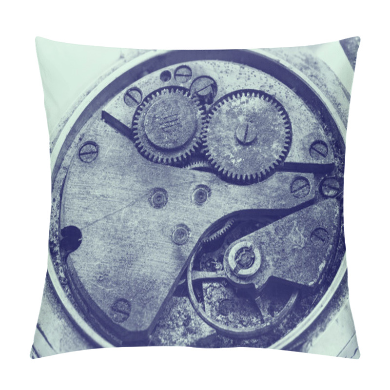 Personality  Clockwork Details, Pinions And Wheels Pillow Covers