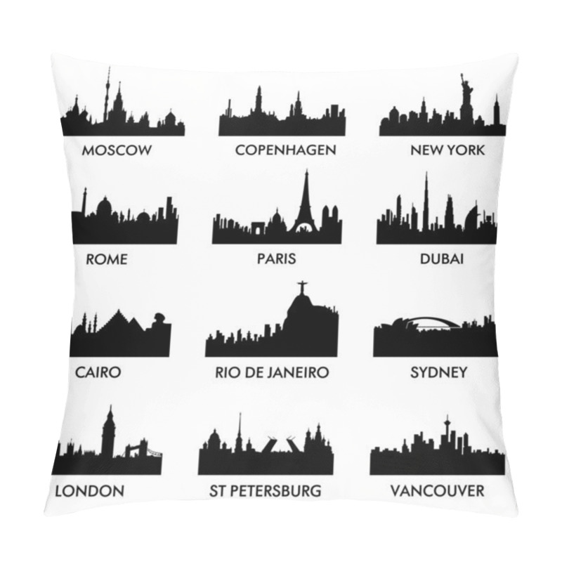 Personality  City Silhouette 12 Pillow Covers