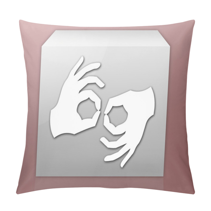 Personality  Icon, Button, Pictogram Sign Language Pillow Covers