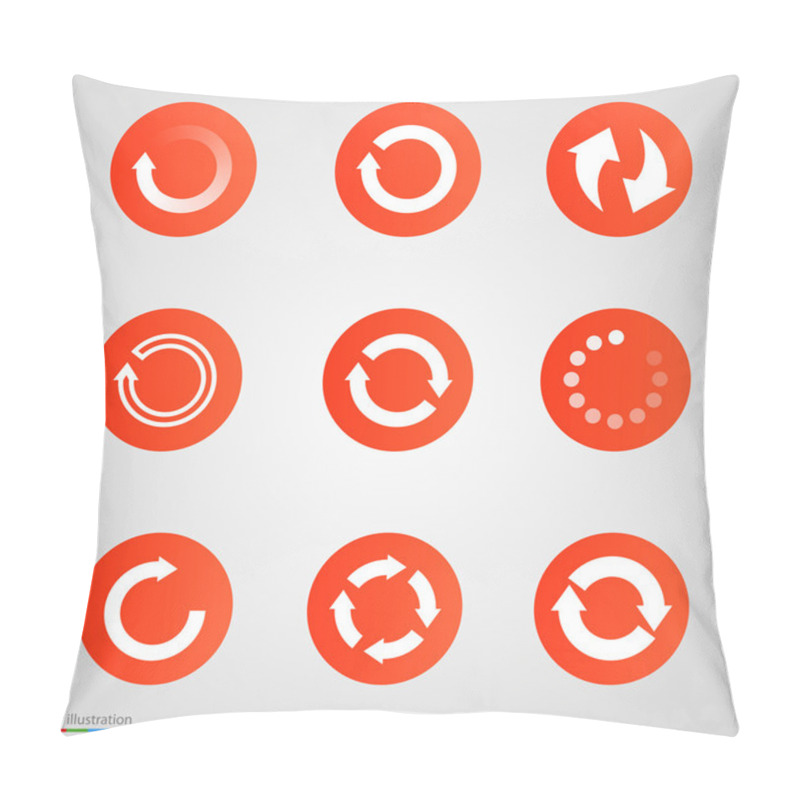 Personality  Arrow Sign Icon Set. Pillow Covers