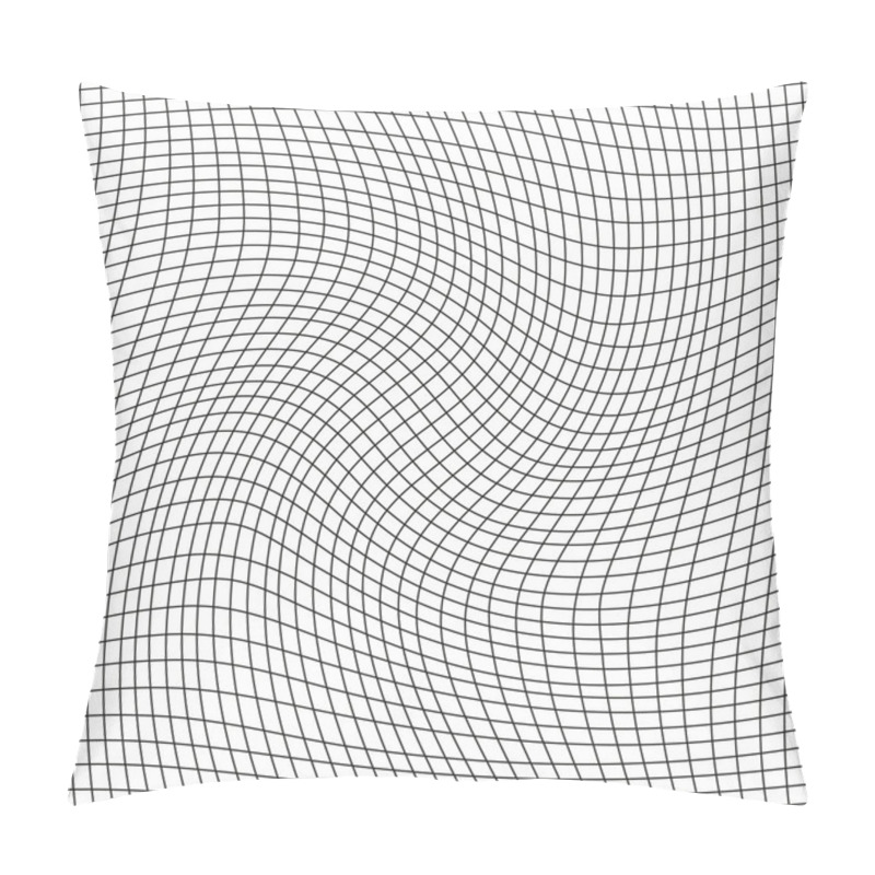 Personality  Twisted Black Net On White Background, Warp Lines, Simple Backgr Pillow Covers