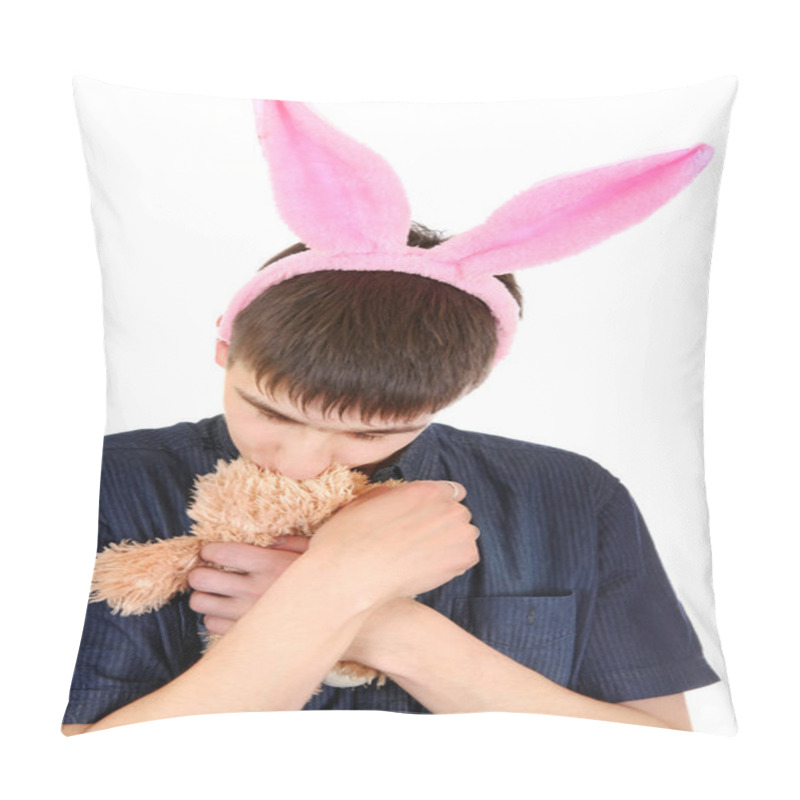 Personality  Teenager With Bunny Ears Pillow Covers