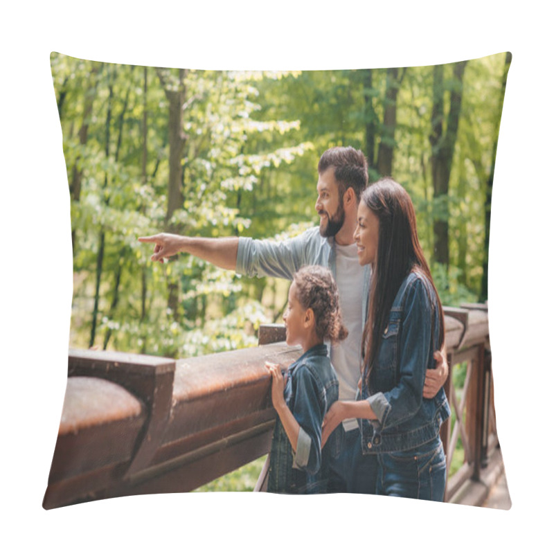 Personality  Interracial Family Spending Time Together Pillow Covers