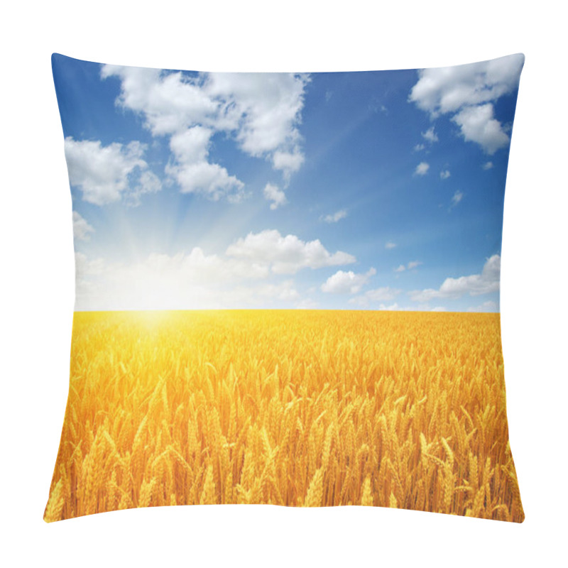 Personality  Wheat Field And Sun Pillow Covers