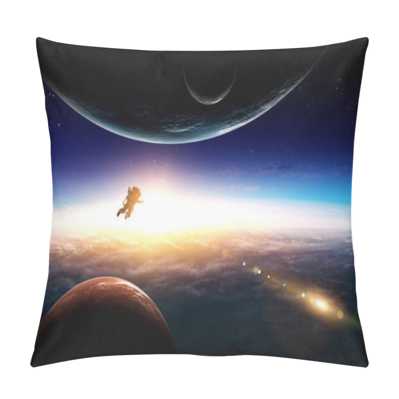 Personality  Abstract Planets And Space Background Pillow Covers