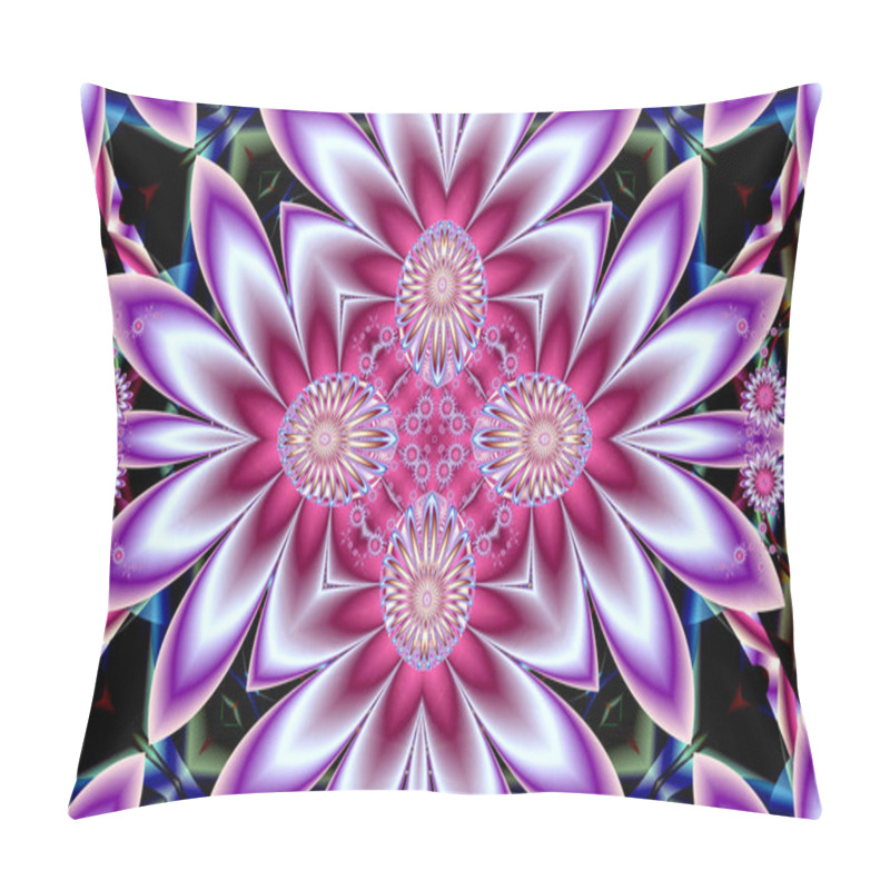 Personality  Abstract Fractal Pattern. A Fascinating Surrealistic Ornament. Illustration Pillow Covers