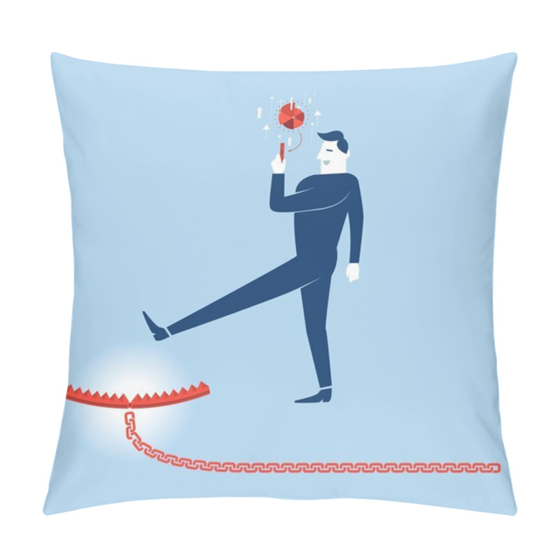 Personality  Businessman Looking Fake Information Pillow Covers