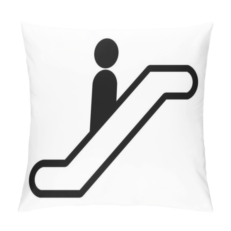 Personality  This Is An Illustration Of An Escalator Icon (pictogram). Pillow Covers