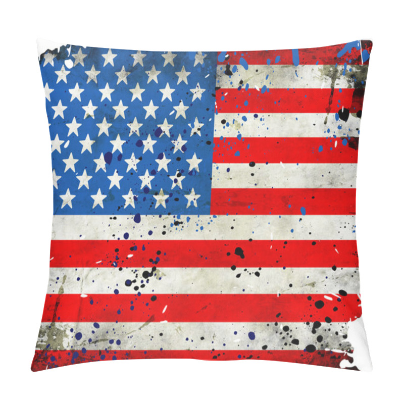 Personality  Grunge USA Flag Pillow Covers