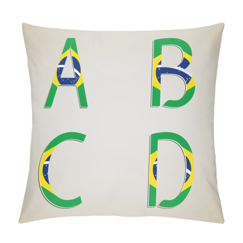 Personality  Brazil Style Font Set Pillow Covers