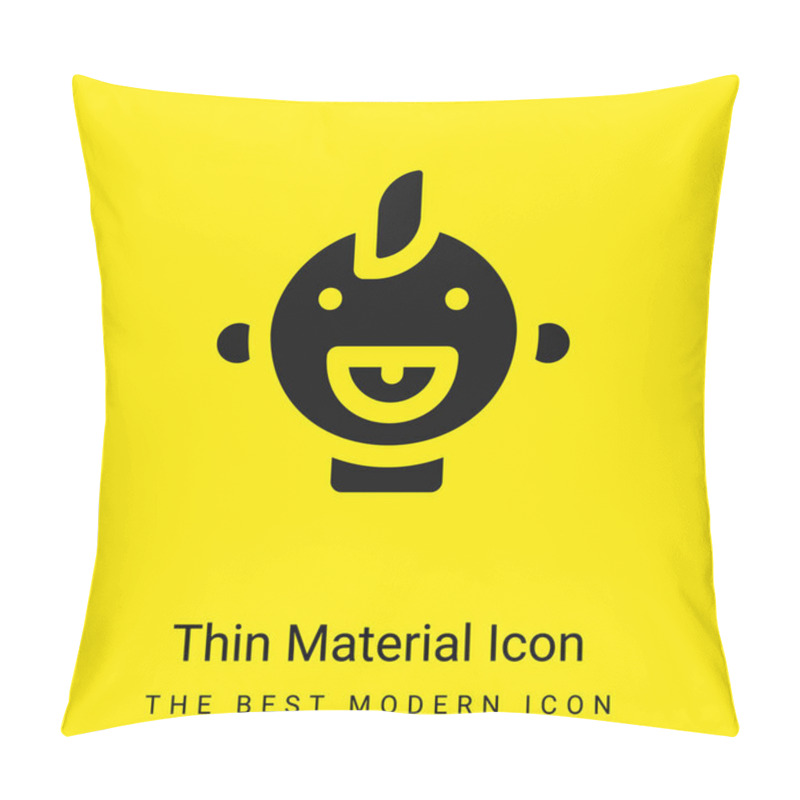 Personality  Baby Minimal Bright Yellow Material Icon Pillow Covers