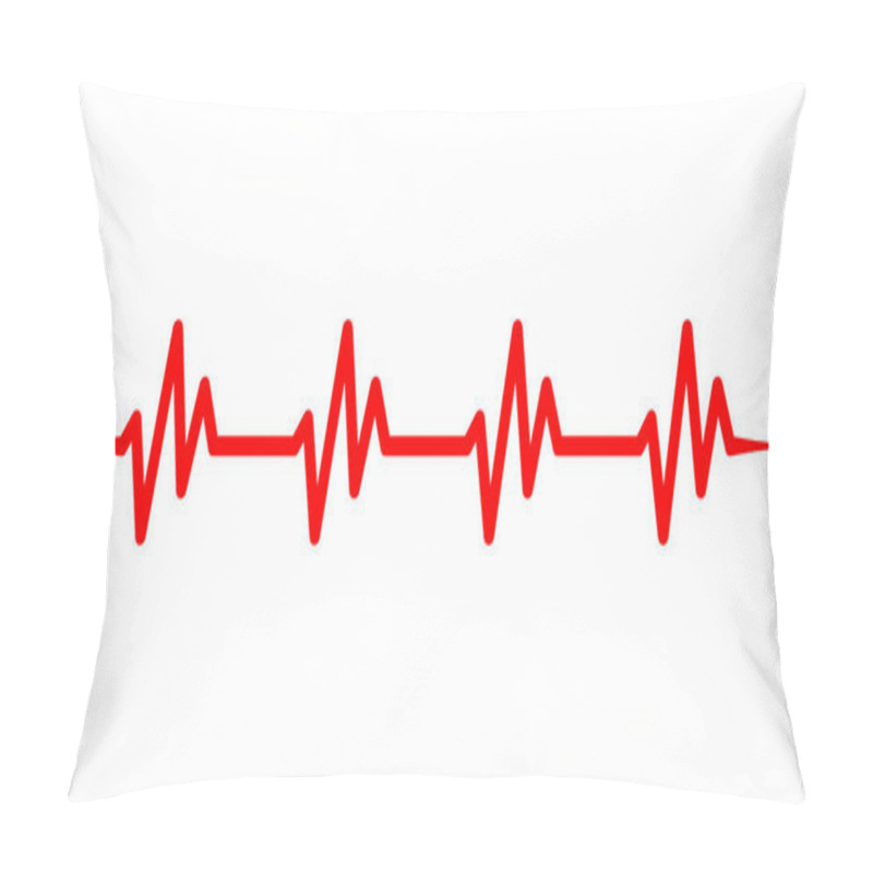 Personality  Heartbeat Icon Design. Vector Illustration. Pillow Covers