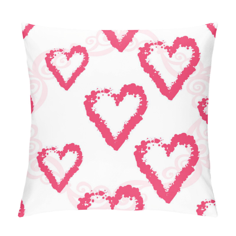 Personality  Seamless Pattern With Hearts. Pillow Covers