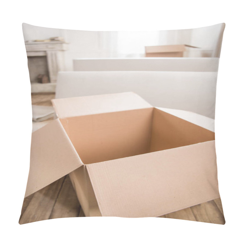 Personality  Cardboard Box In Empty Room  Pillow Covers