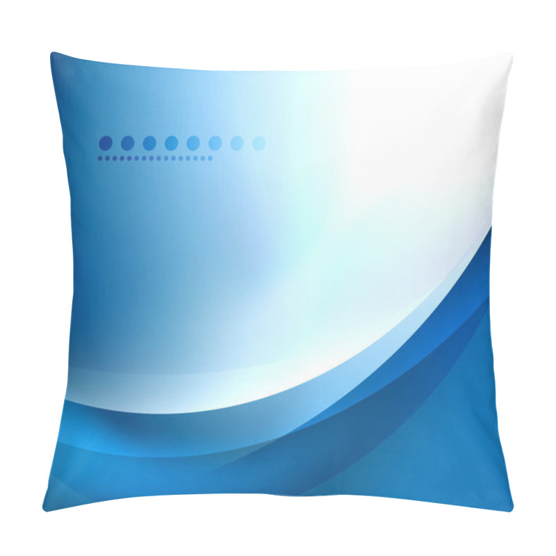 Personality  Blue Smooth Wave Template Pillow Covers