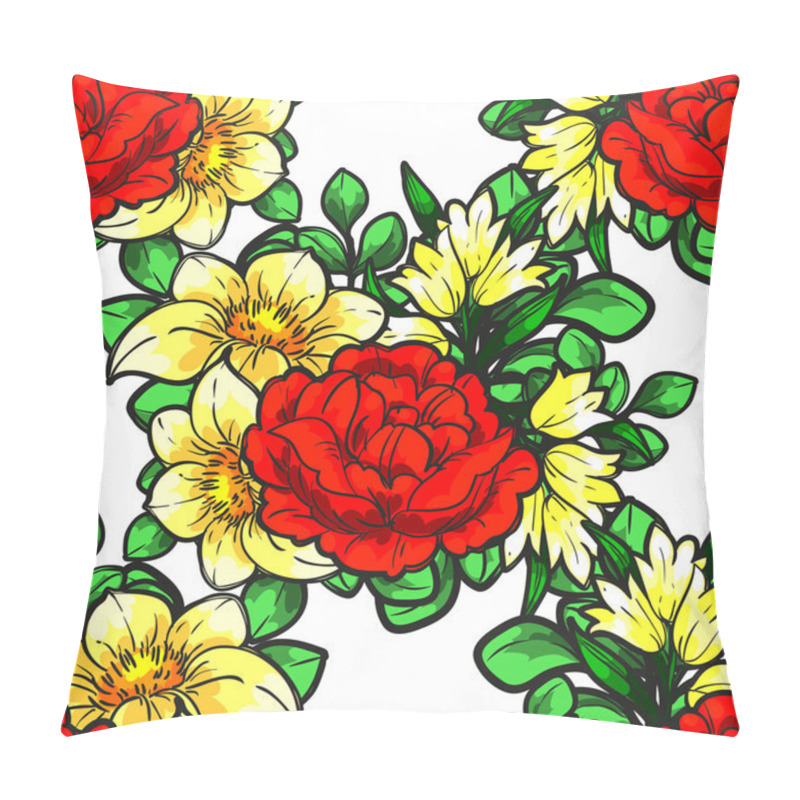 Personality  Blooming Floral Ornament Pillow Covers