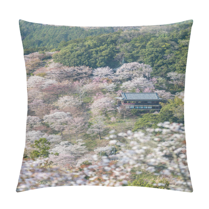 Personality  Yoshinoyama Sakura Cherry Trees Blossom, Mount Yoshino In Nara Prefecture Pillow Covers